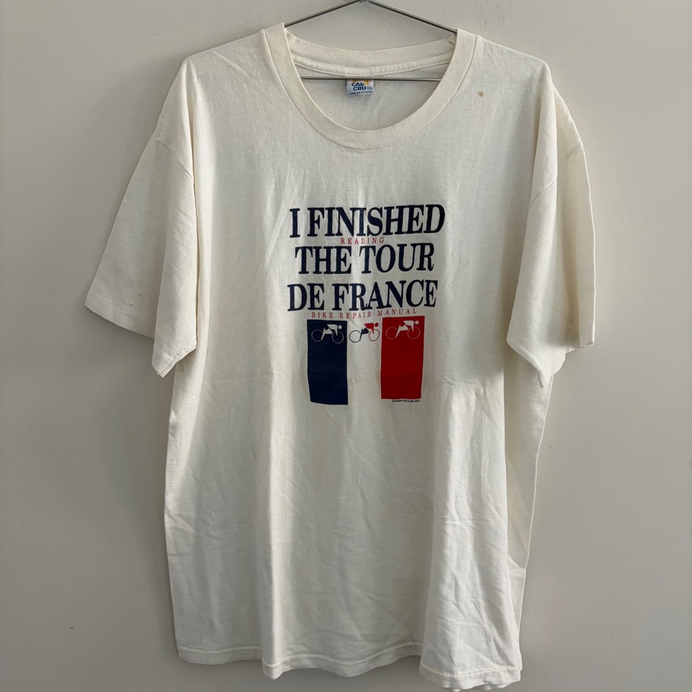 Vintage I Finished Reading The Tour De France Bike Repair Manual Shirt XXL